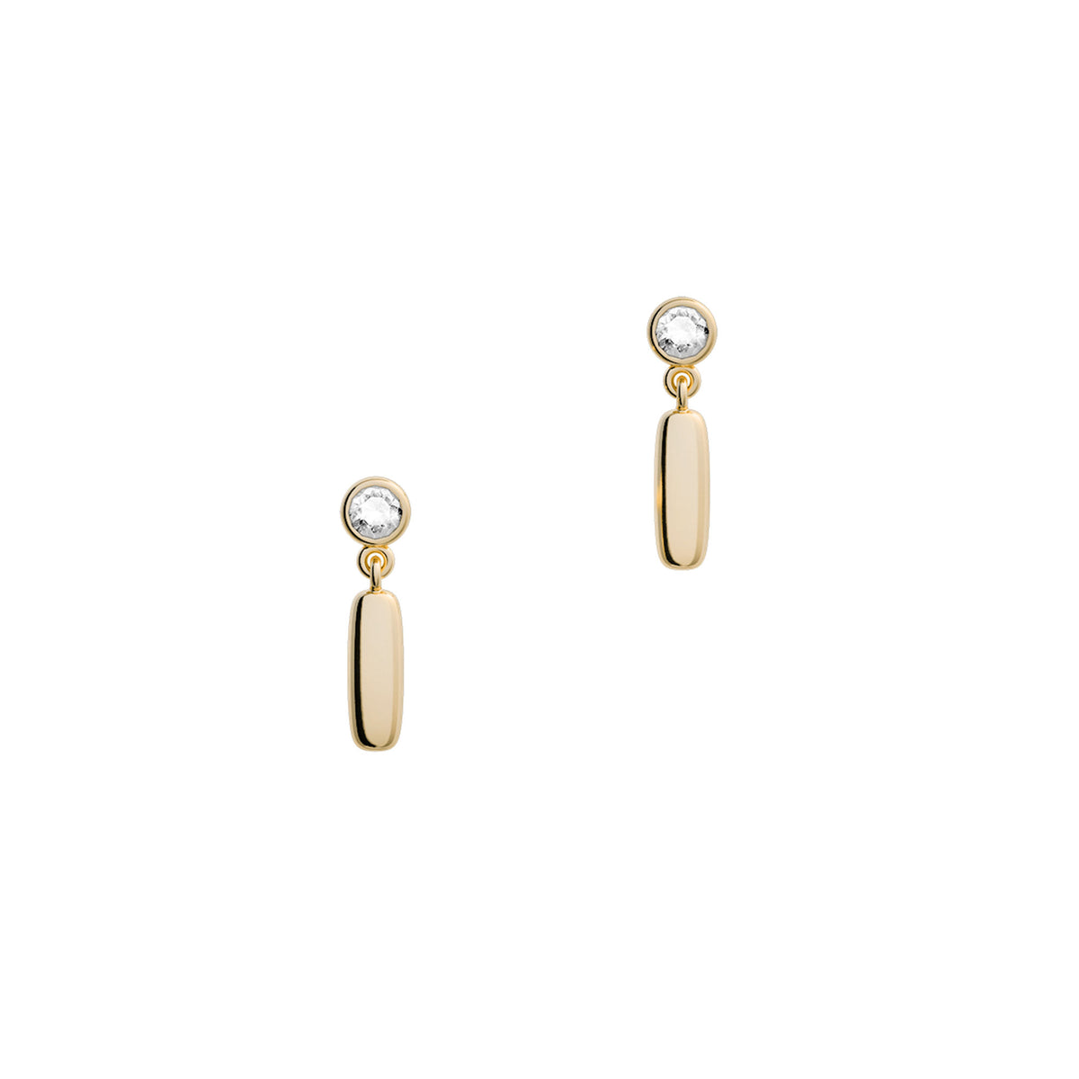 Cube N°8 18K Gold Earrings w. Diamond