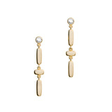 Cube N°9 18K Gold Earrings w. Diamond