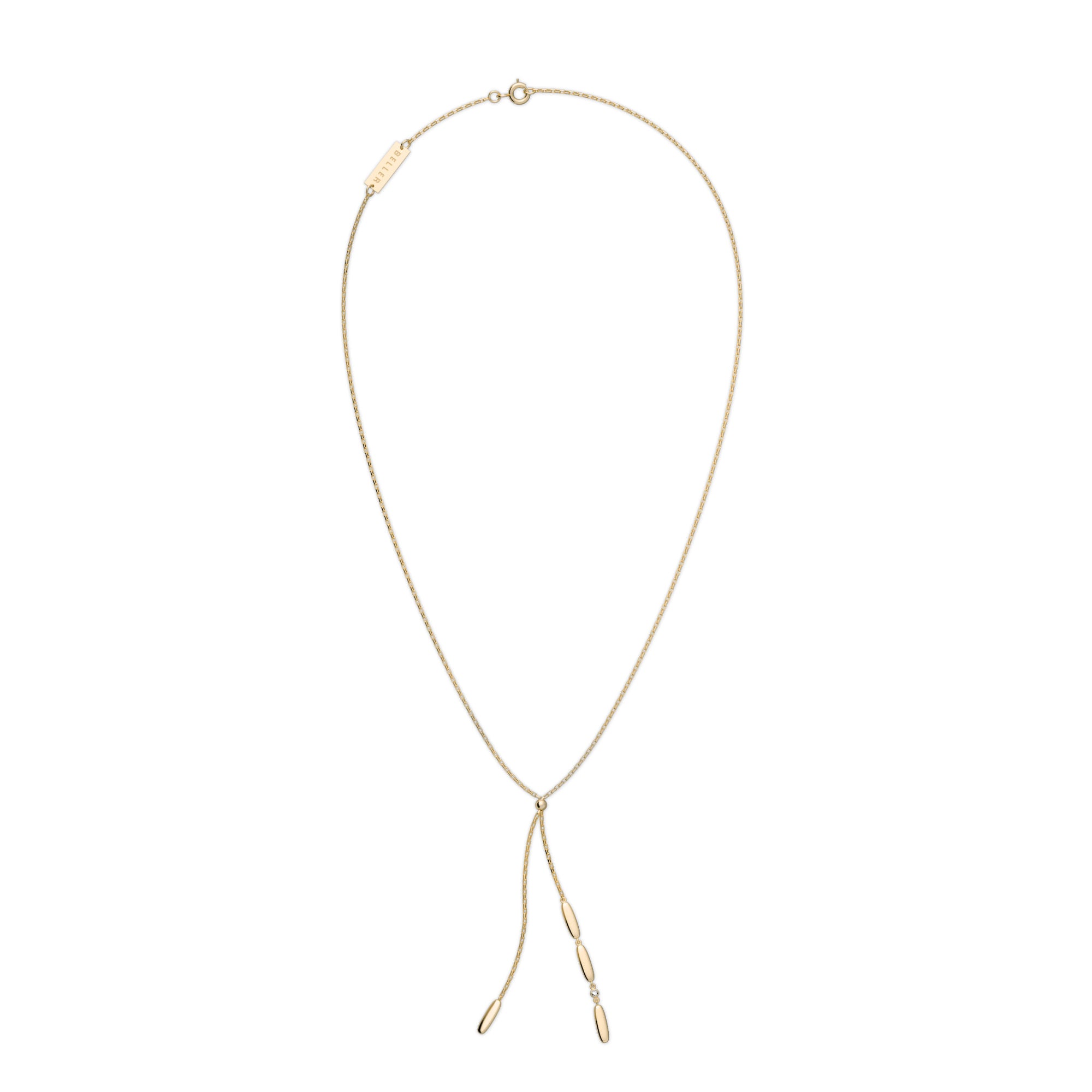 Cube N°5 18K Gold Necklace w. Diamond