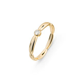 Cube N°4 18K Gold Ring w. Diamond