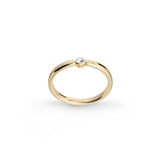 Cube N°5 18K Gold Ring w. Diamond