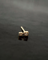 Cube no.2 14K Guld Ørestik m. Diamanter