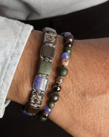 10mm Lock 18K Rosegold Bracelet w. Diamonds, Sapphire & Tanzanite