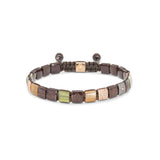 6mm Lock 18K Rosegold Bracelet w. Moonstone, Sapphire & Diamondss