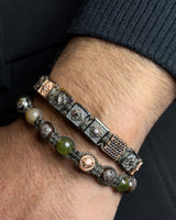 10mm Lock 18K Rosegold Bracelet w. Diamonds