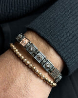 4mm Non- Braided 18K Rosegold Bracelet w. Diamonds