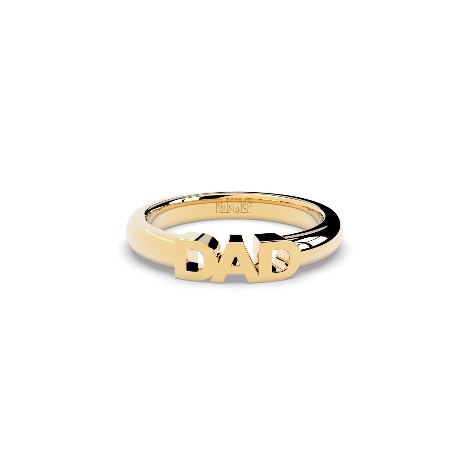 Becoming 18K Gold, Rosegold or Whitegold Dad Plain Ring