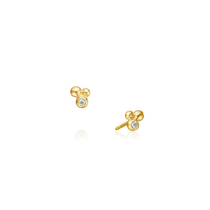 Delphis mini 18K Guld Studs m. Diamant