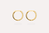 IX Eternity Black Gold Plated Hoops