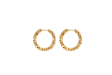 IX Crunchy Edge Gold Plated Hoop