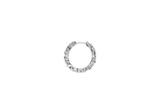 IX Crunchy Edge Silver Hoop