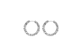 IX Crunchy Edge Silver Hoop