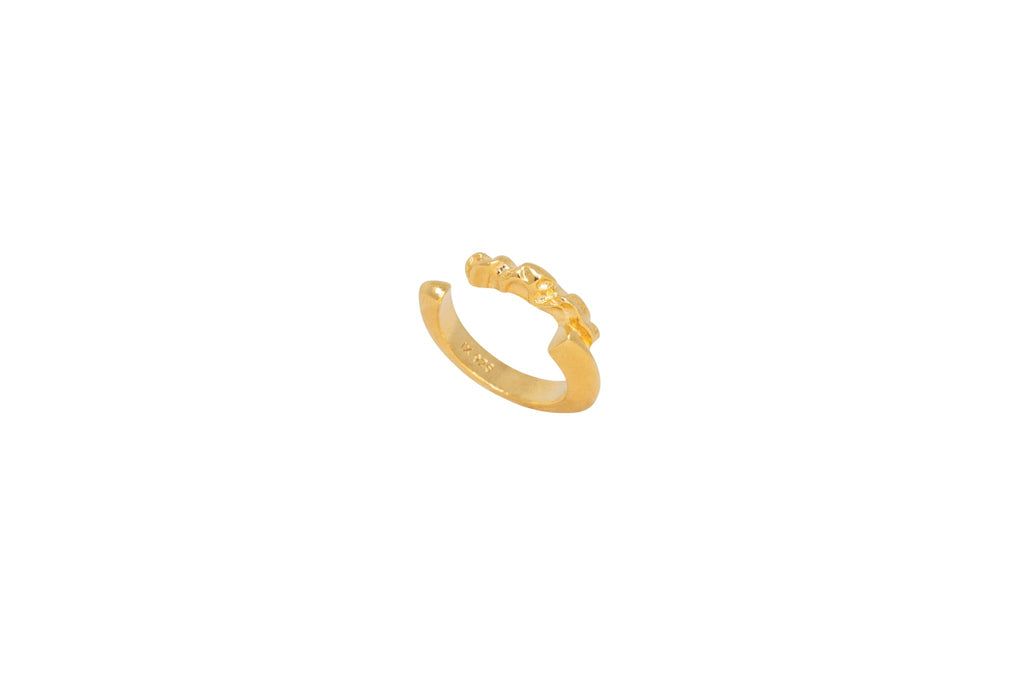 IX Rustic Gold Plated Ear Cuff