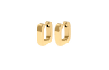 IX Bold Square Gold Plated Hoop