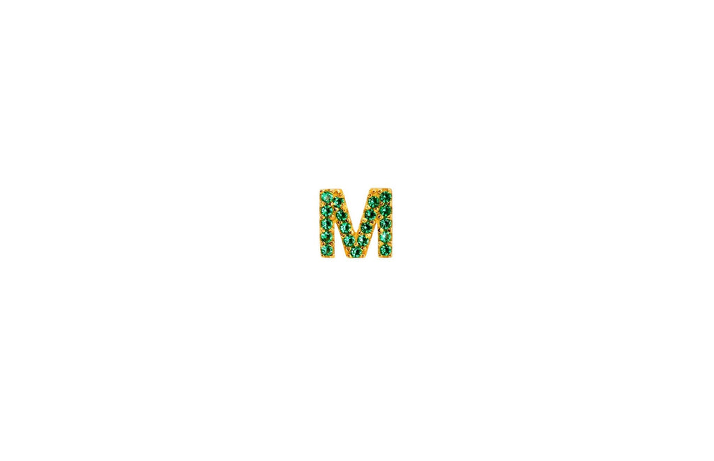 IX M 22K Gold Plated Stud w. Zirconia