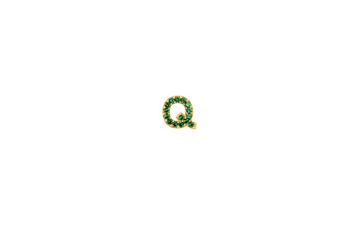 IX Q 22K Forgyldt Ørestik m. Zirkon