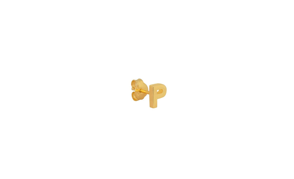 IX P 22K Gold Plated Stud