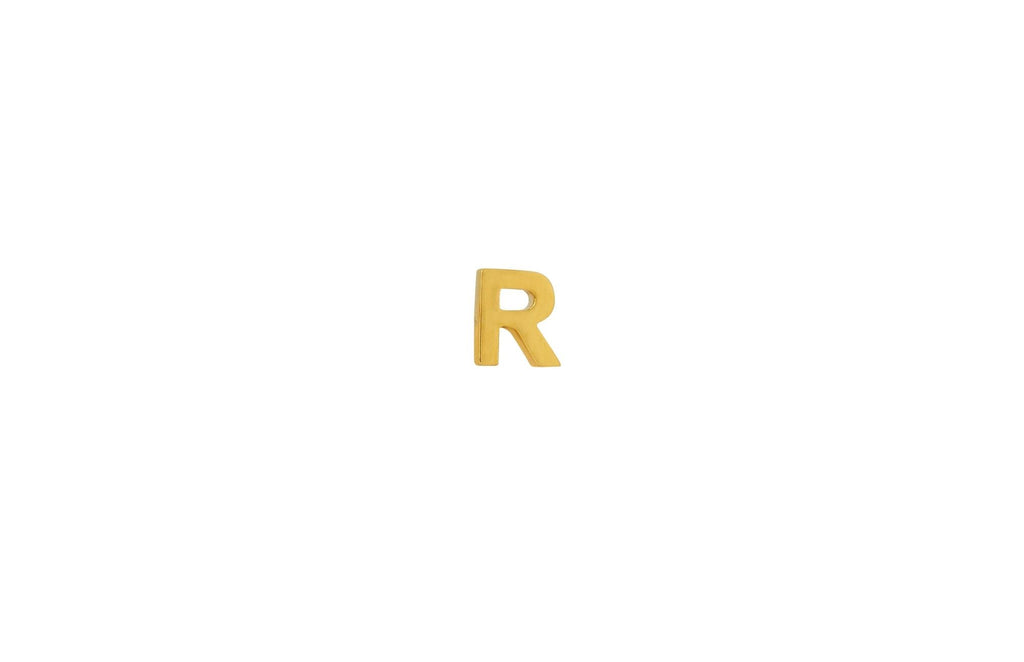 IX R 22K Gold Plated Stud