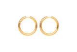 IX Tess 22K Gold Plated Hoop Earrings
