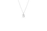 IX B Letter Silver Pendant