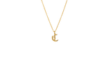 IX C Letter 22K Gold Plated Pendant