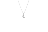 IX C Letter Silver Pendant