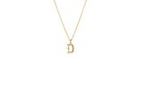 IX D Letter 22K Gold Plated Pendant