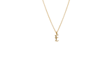 IX E Letter 22K Gold Plated Pendant