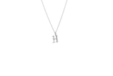 IX H Letter Silver Pendant
