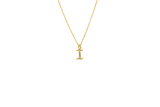 IX I Letter 22K Gold Plated Pendant