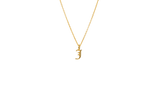 IX J Letter 22K Gold Plated Pendant