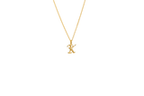 IX K Letter 22K Gold Plated Pendant