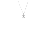IX K Letter Silver Pendant