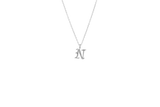 IX N Letter Silver Pendant