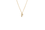 IX P Letter 22K Gold Plated Pendant