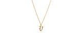 IX V Letter 22K Gold Plated Pendant