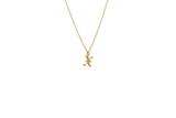 IX X Letter 22K Gold Plated Pendant