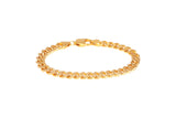 IX Chunky Curb Matt 22K Forgyldt Armbånd