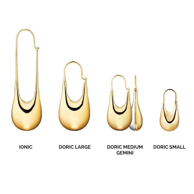 Doric Gemini 18K Gold & Silver Ohrring