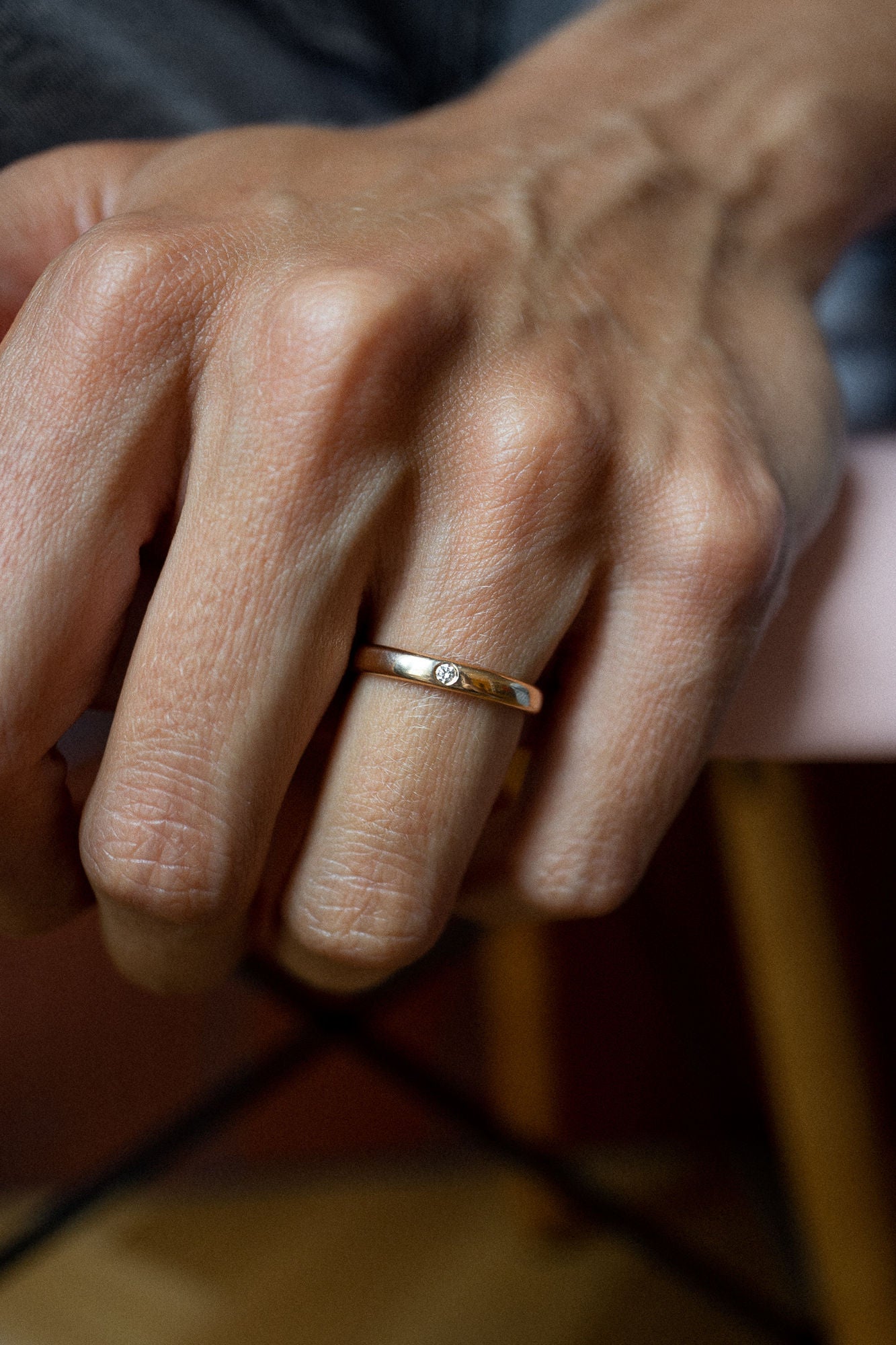 Amore Star 18K Hvidguld Ring m. Diamant