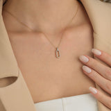 Ekta 18K Gold Necklace w. Diamonds