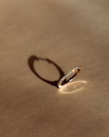 11 mm 14k Gold Hoop w. Diamonds