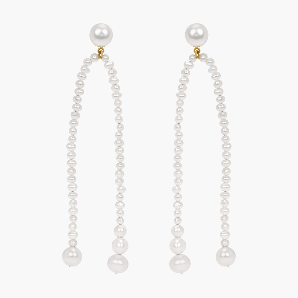 ALMA 9k Gold Earrings w. Pearl
