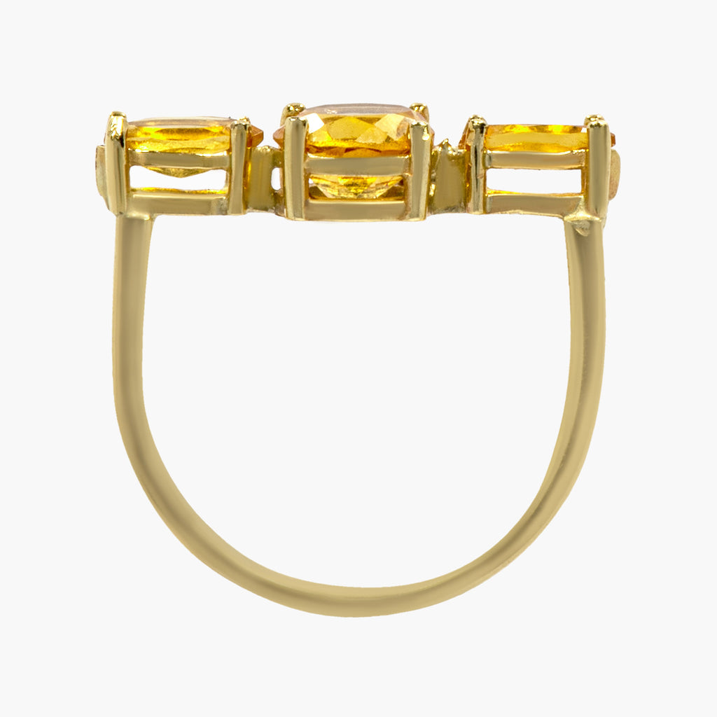 SHANA 9k Gold Ring w. Citrins