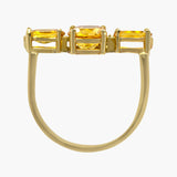 SHANA 9k Gold Ring w. Citrins