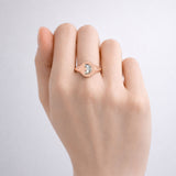 Alphabet 18K Gold Initial D Signet Ring w. Solitaire Lab-Grown Diamond