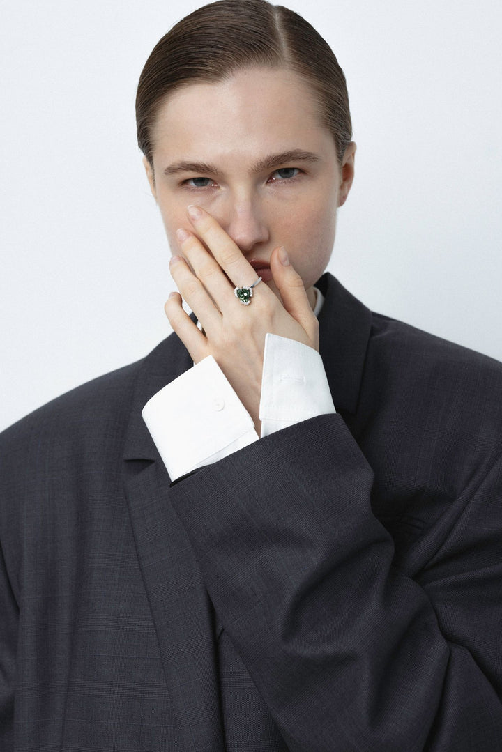 Harmony 2 14K eller 18K Guld, Hvidgulds eller Rosaguld Ring m. Turmelin & Diamanter