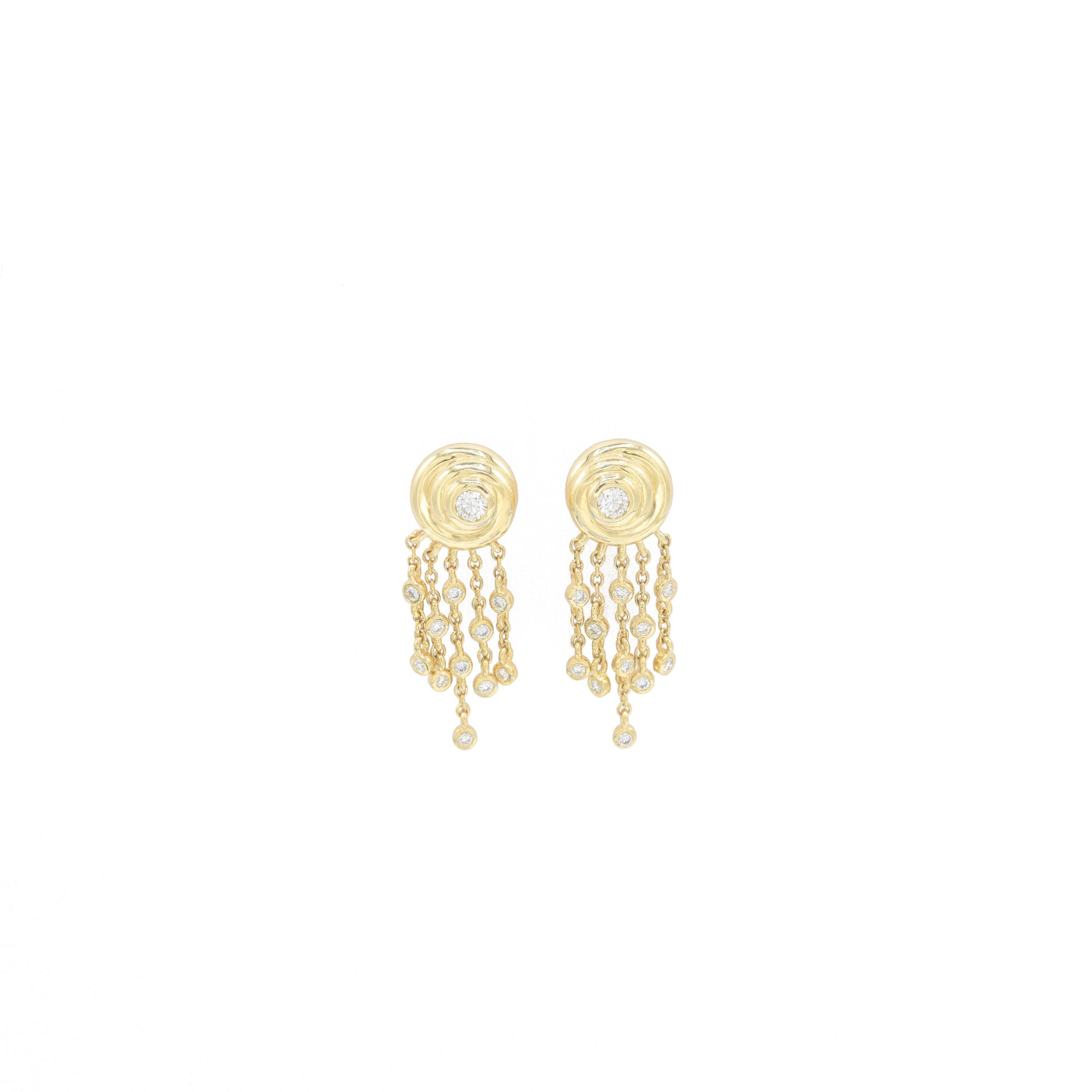 Daisy 14K Gold Earrings w. Diamonds