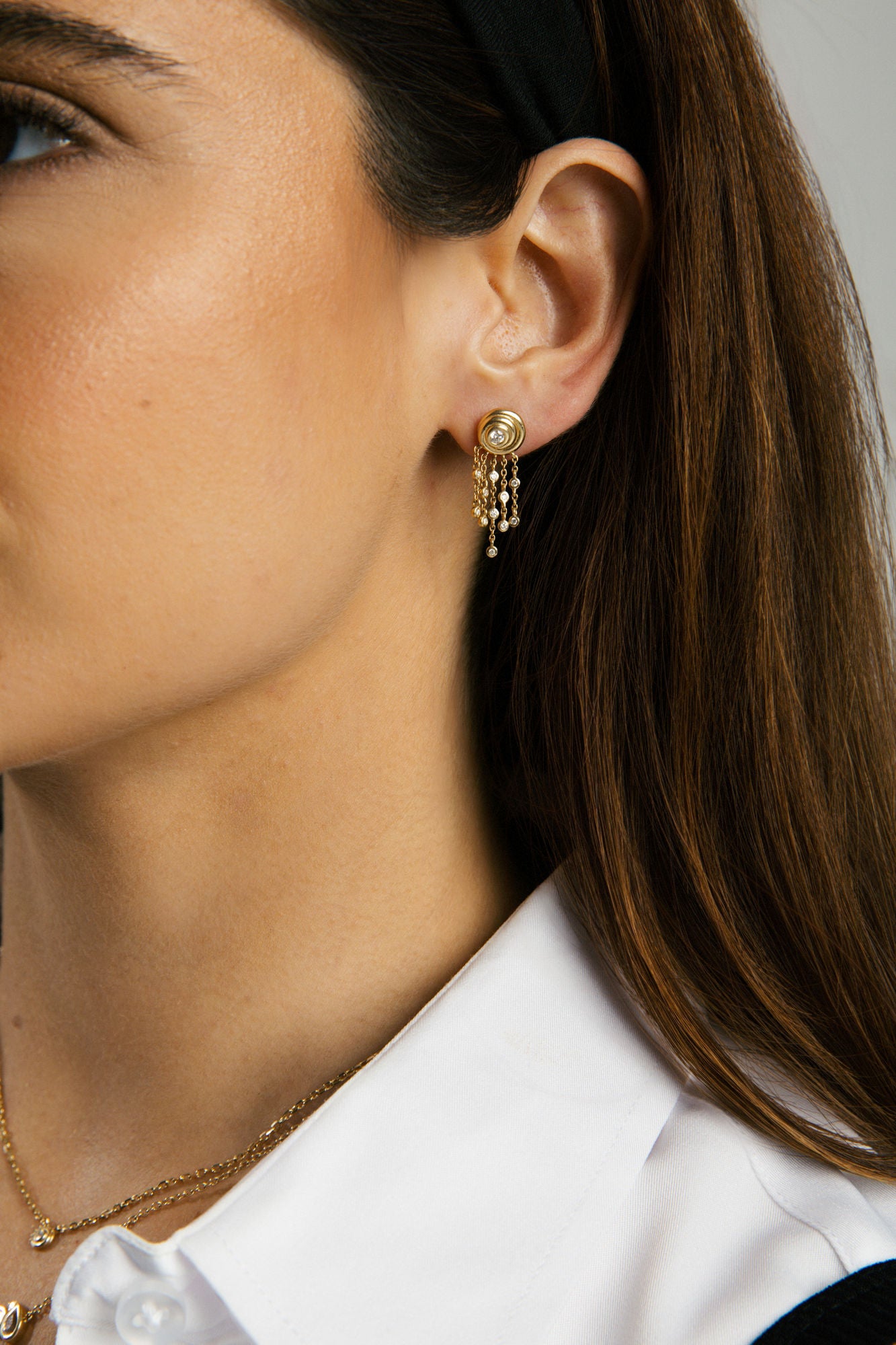 Daisy 14K Gold Earrings w. Diamonds