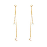 Tanzes Celestial Duo 18K Gold Ohrring w. Diamanten